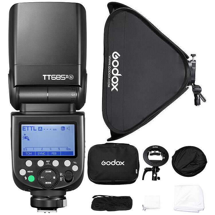 Вспышка Godox TT685IIN + Софт Godox 80 для Nikon