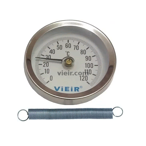 ViEiR Термометр 1/2", 63 мм/120 С°, накладной с пружиной (YL17)