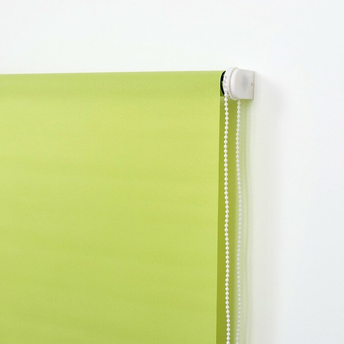 Штора рулонная 120×180 см (с учётом креплений 3,5 см), цвет зелёный - фотография № 3