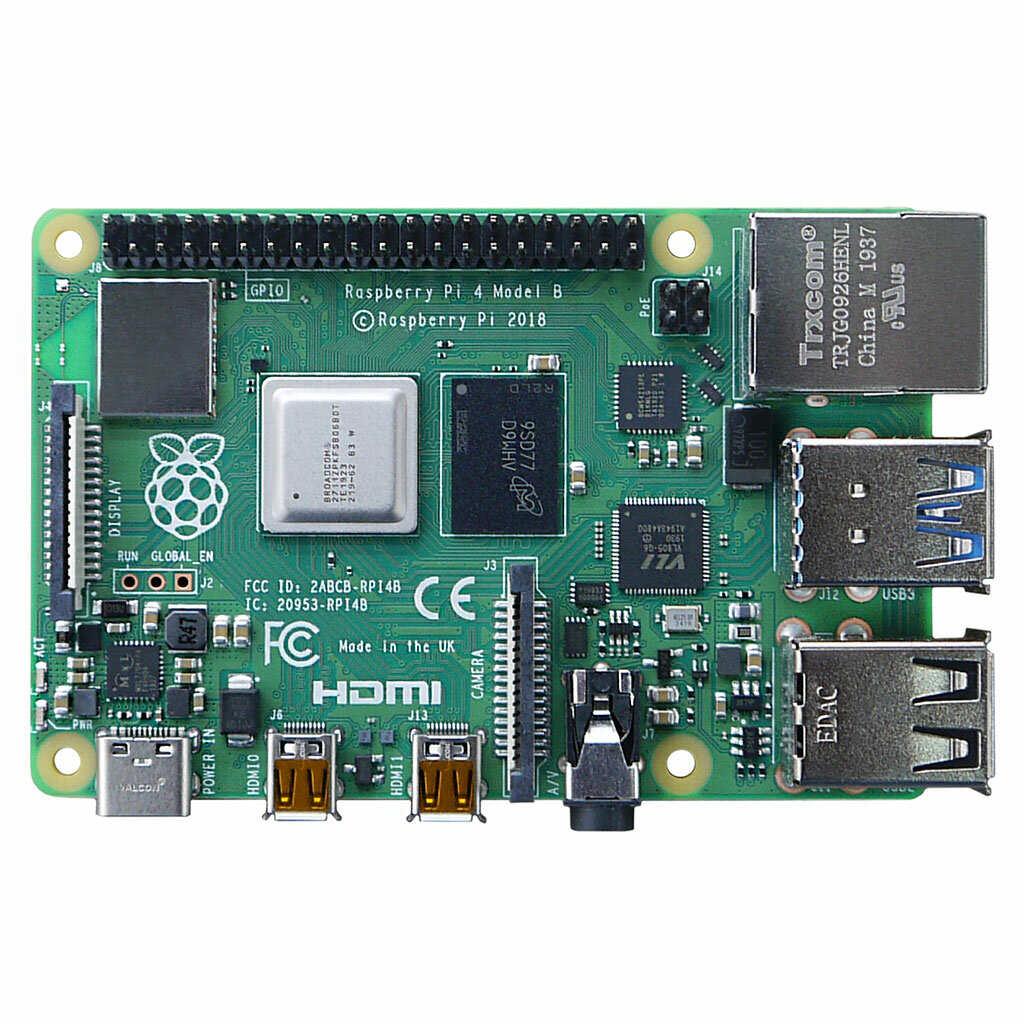 Raspberry Pi 4 Model B 4GB RAM - Модульный микрокомпьютер + радиаторы охлаждения в подарок