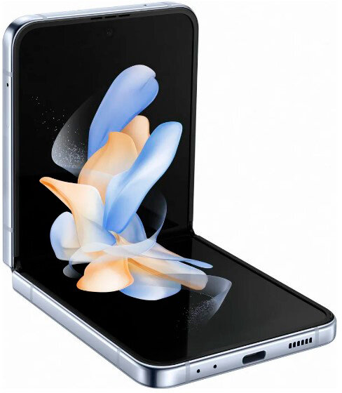 Смартфон Samsung Galaxy Z Flip 4 SM-F721B 256Gb 8Gb голубой 3G 4G 2Sim 6.7" Dynamic AMOLED 2X 1080x2