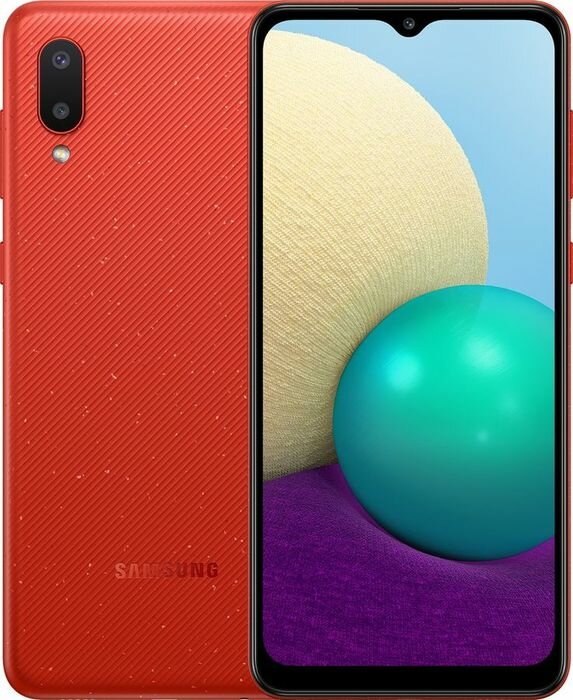 Смартфон Samsung Galaxy A02 2/32Gb (SM-A022GZRBCAU), красный