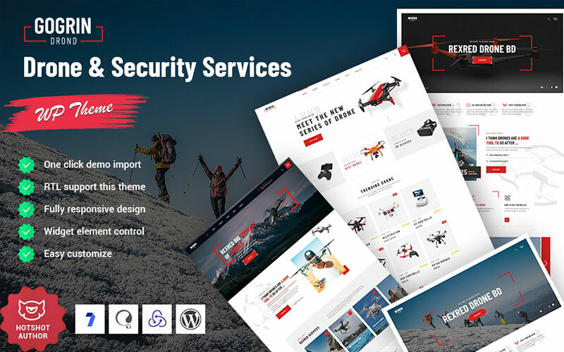 Шаблон Wordpress Gogrin - Drone & Security Theme WordPress