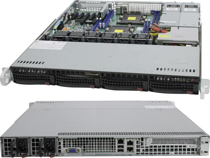 Сервер Никс sS9500/pro1U S924M1Ki Xeon Silver 4210R/128 ГБ/2 x 960 Гб SSD/Aspeed AST2500