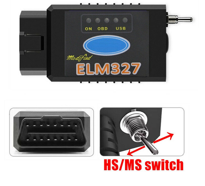 ELM327 Bluetooth FORD MAZDA /Адаптер с переключателем HS+MS CAN Pro