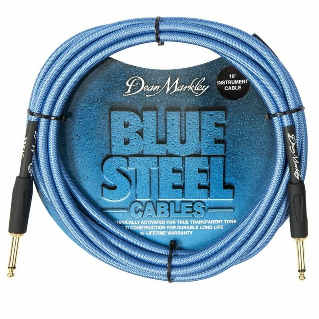 Кабель Dean Markley DMBSIN10S Blue Steel инструментальный 3м прямой