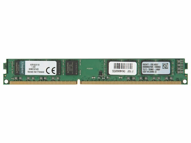 Модуль оперативной памяти Kingston Модуль оперативной памяти 8ГБ DDR3 SDRAM Kingston ValueRAM KVR16LN11/8 (PC12800, 1600МГц, CL11) (ret)