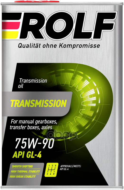 Масло Трансмиссионное Полусинтетическое Transmission 75W90 Gl-4 4Л ROLF арт. 322309
