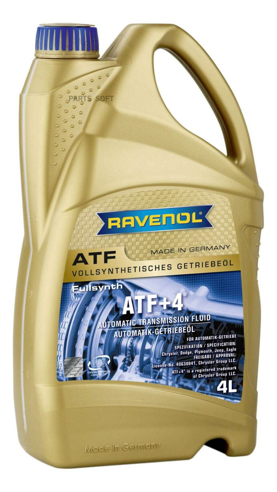 Масло трансмиссионное RAVENOL ATF+4 Fluid 85