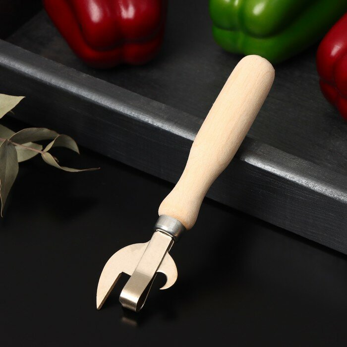 Нож консервный с деревянной ручкой без заклёпок «Традиционный», 15,5×3,7 см - фотография № 3