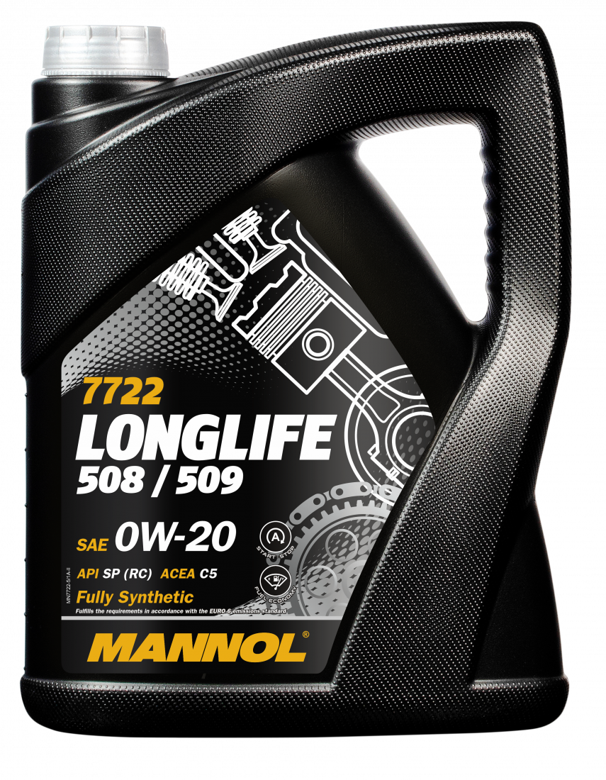 Синтетическое моторное масло MANNOL Longlife 508/509 0W-20, 5 л