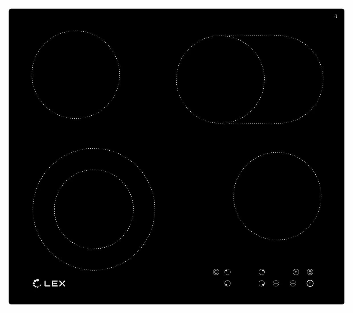 Варочная поверхность Lex EVH 642 BL черный