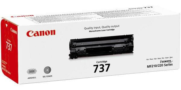 Картридж Canon 737 для Canon i-SENSYS MF211 i-SENSYS MF212w i-SENSYS MF216n i-SENSYS MF217w i-SENSYS MF229dw 2400 Черный