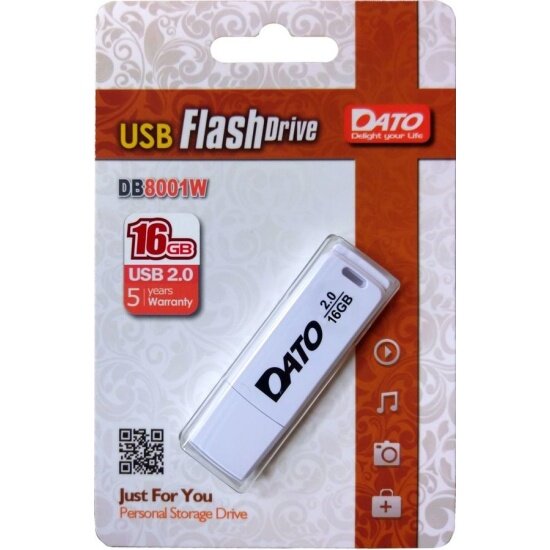 USB флешка DATO 16Gb DB8001W white USB 2.0