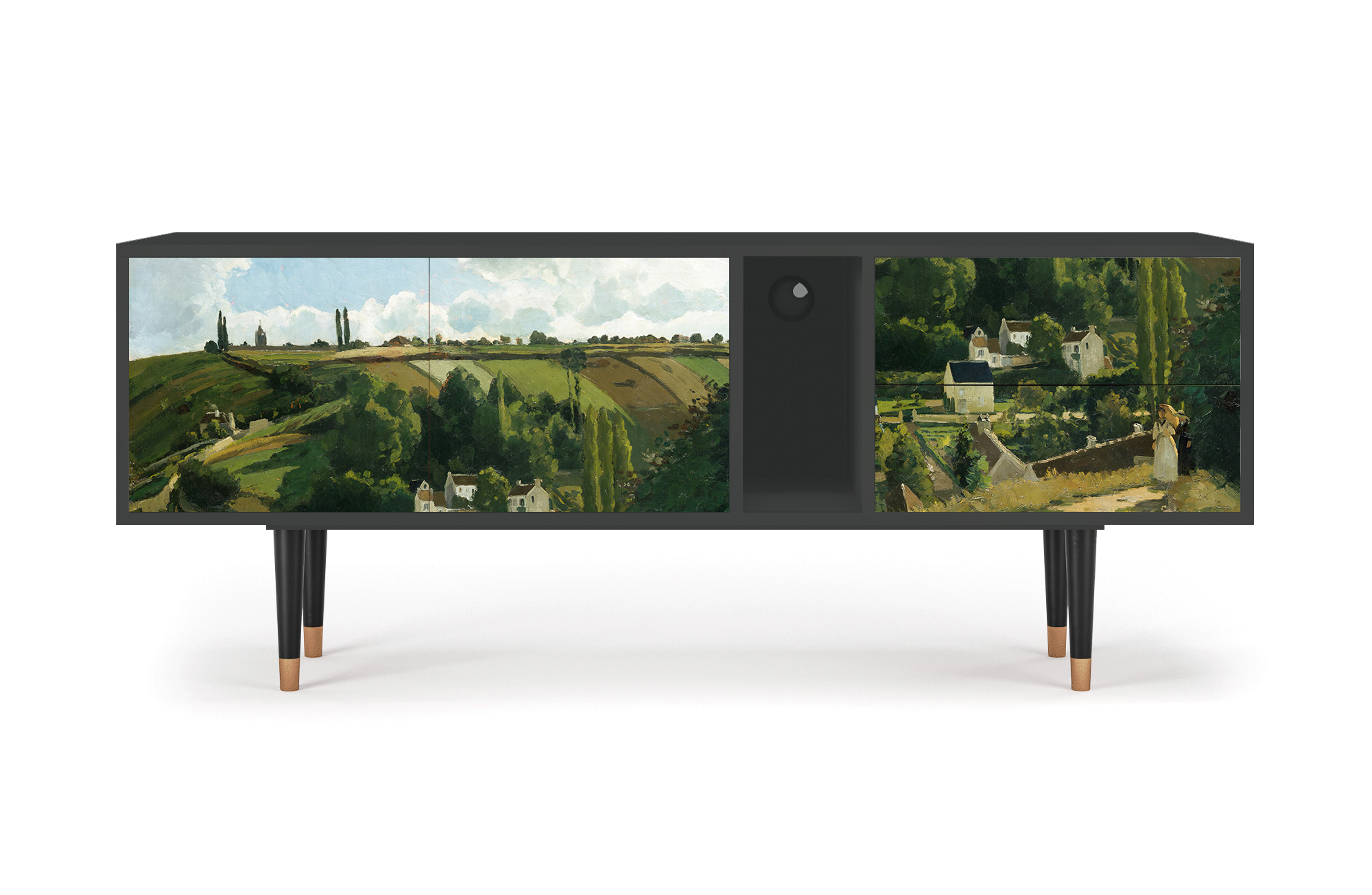 ТВ-Тумба - STORYZ - T1 Jalais Hill by Camille Pissarro, 170 x 69 x 48 см, Антрацит - фотография № 2
