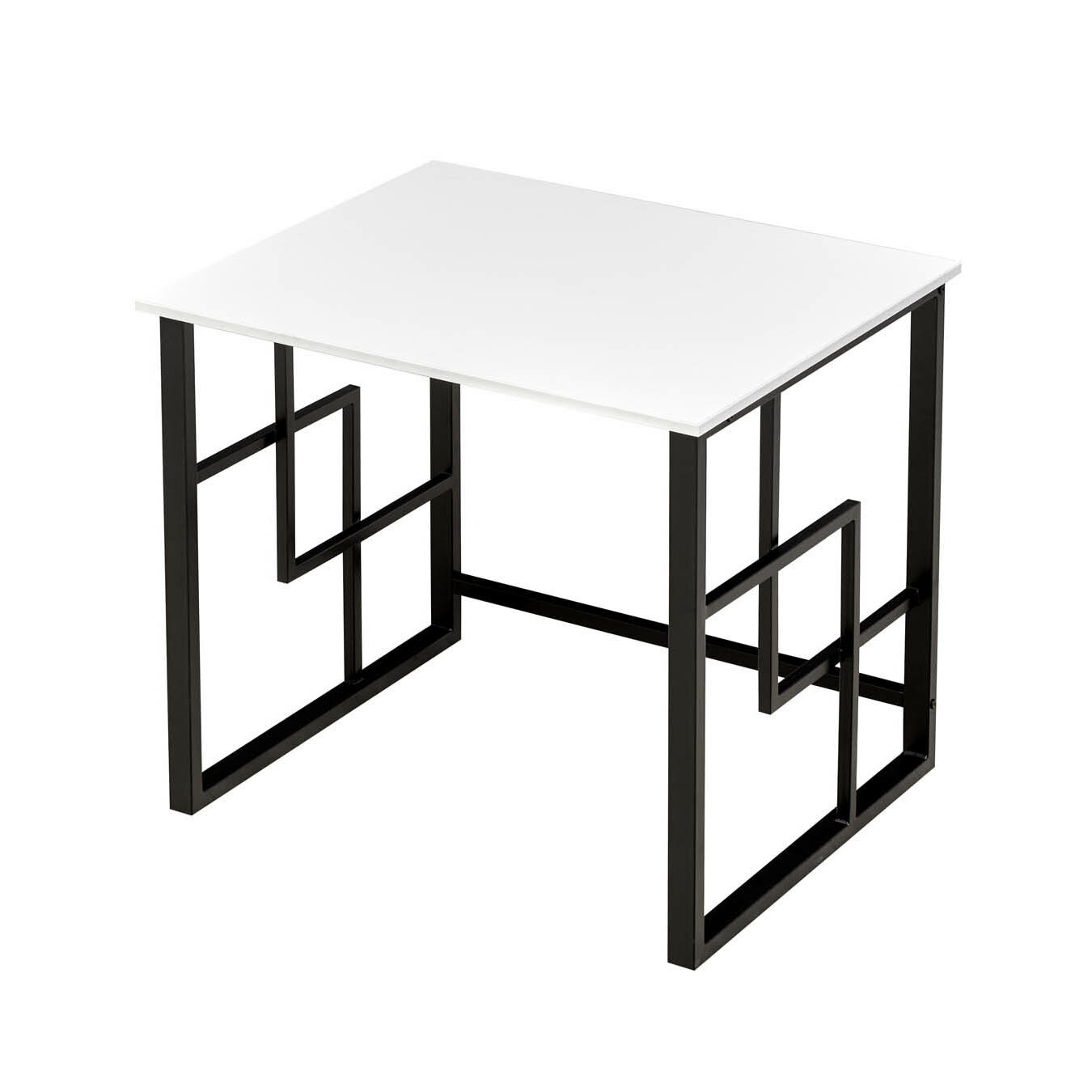 Лофт-стол Амеот-Лого 1W белый/черный Ш86/Г70/В75 - фотография № 2