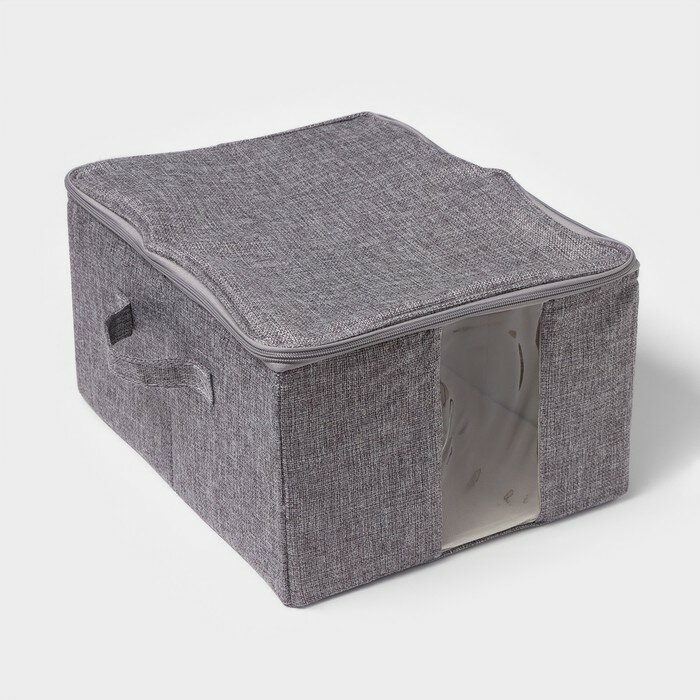 LaDо́m Кофр для хранения вещей LaDо́m «Грэй», 29×36×20 см, цвет серый - фотография № 1
