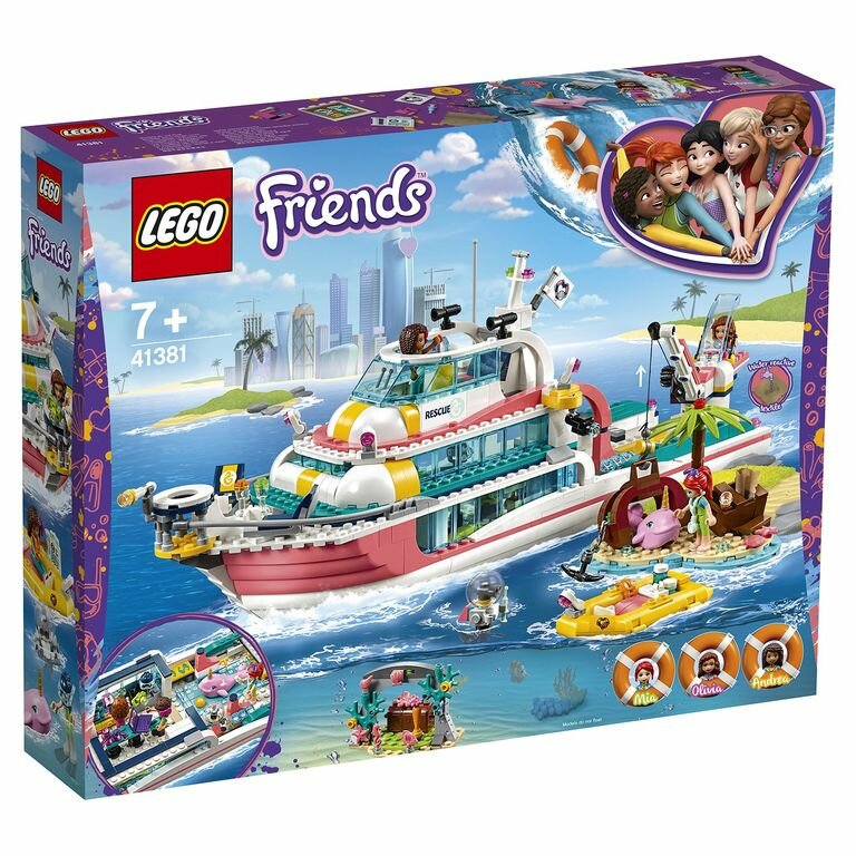 LEGO Friends Конструктор Катер для спасательных операций, 41381