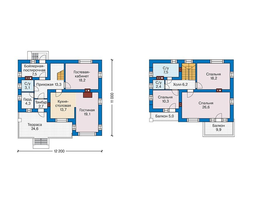 Проект дома Plans-44-34 (153 кв.м, кирпич) - фотография № 2