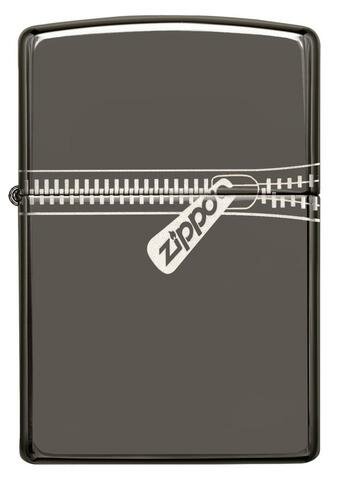 Зажигалка Zippo № 21088 с покрытием Black Ice, латунь/сталь, чёрная, глянцевая, 36x12x56 мм, 21088 - фотография № 2