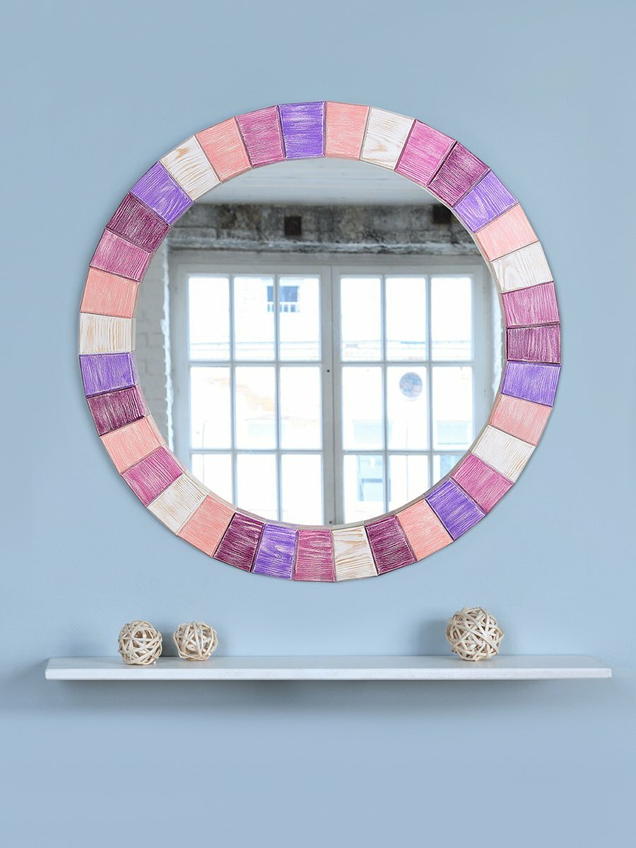 Зеркало deti-colors сосна фиолетовый узкое 74см - фотография № 2