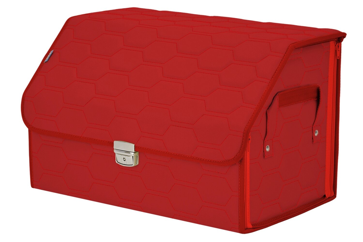 Органайзер-саквояж в багажник "Союз Премиум" (размер L). Цвет: красный с красной прострочкой Соты.