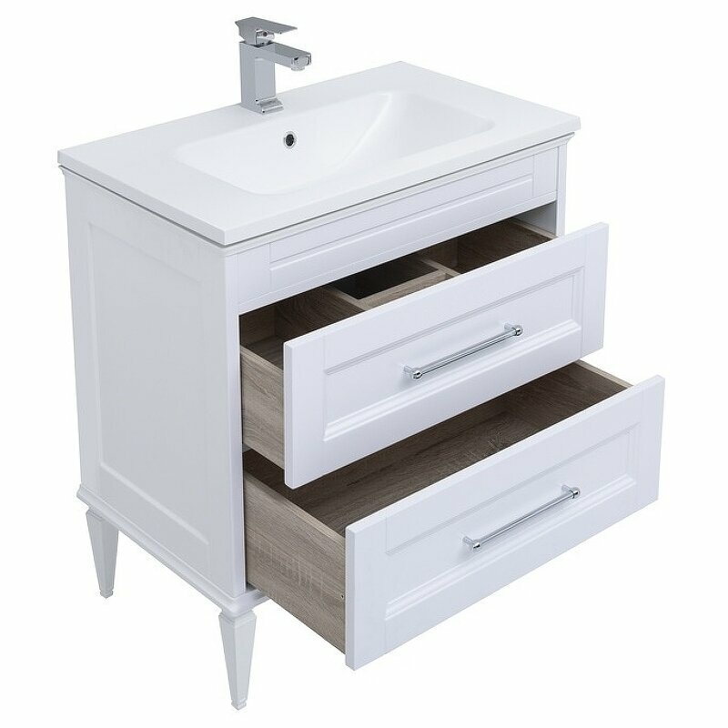 Комплект мебели для ванной Aquanet Бостон M 80 259387 подвесной Белый матовый - фотография № 16