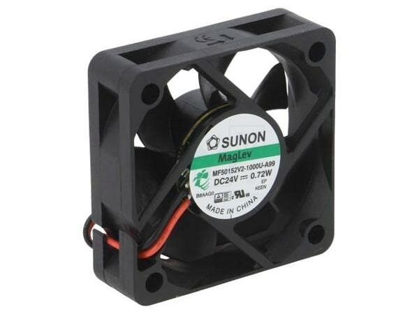 Вентилятор SUNON MF50152V2-A99-A, Вентилятор осевой, 24В DC, 50x50x15мм, подшипник Vapo, 21,97куб. м/ч, 29дБА, 1шт