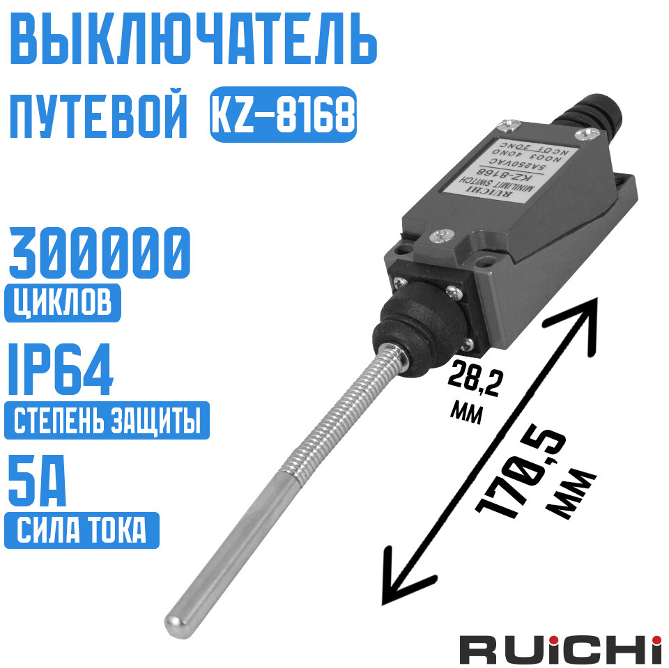 Путевой выключатель KZ-8168 (TZ-8168) Al+Zinc (RUICHI)