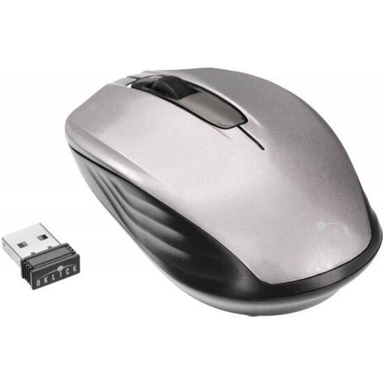 Мышь Оклик Oklick 475MW черный/серый беспроводная USB (945829)