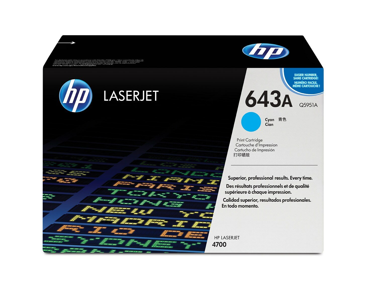 Картридж для печати HP Картридж HP 643A Q5951A вид печати лазерный, цвет Голубой, емкость