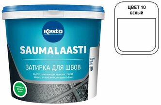 Затирка цементная Киилто Saumalaasti 010 белая 1 кг