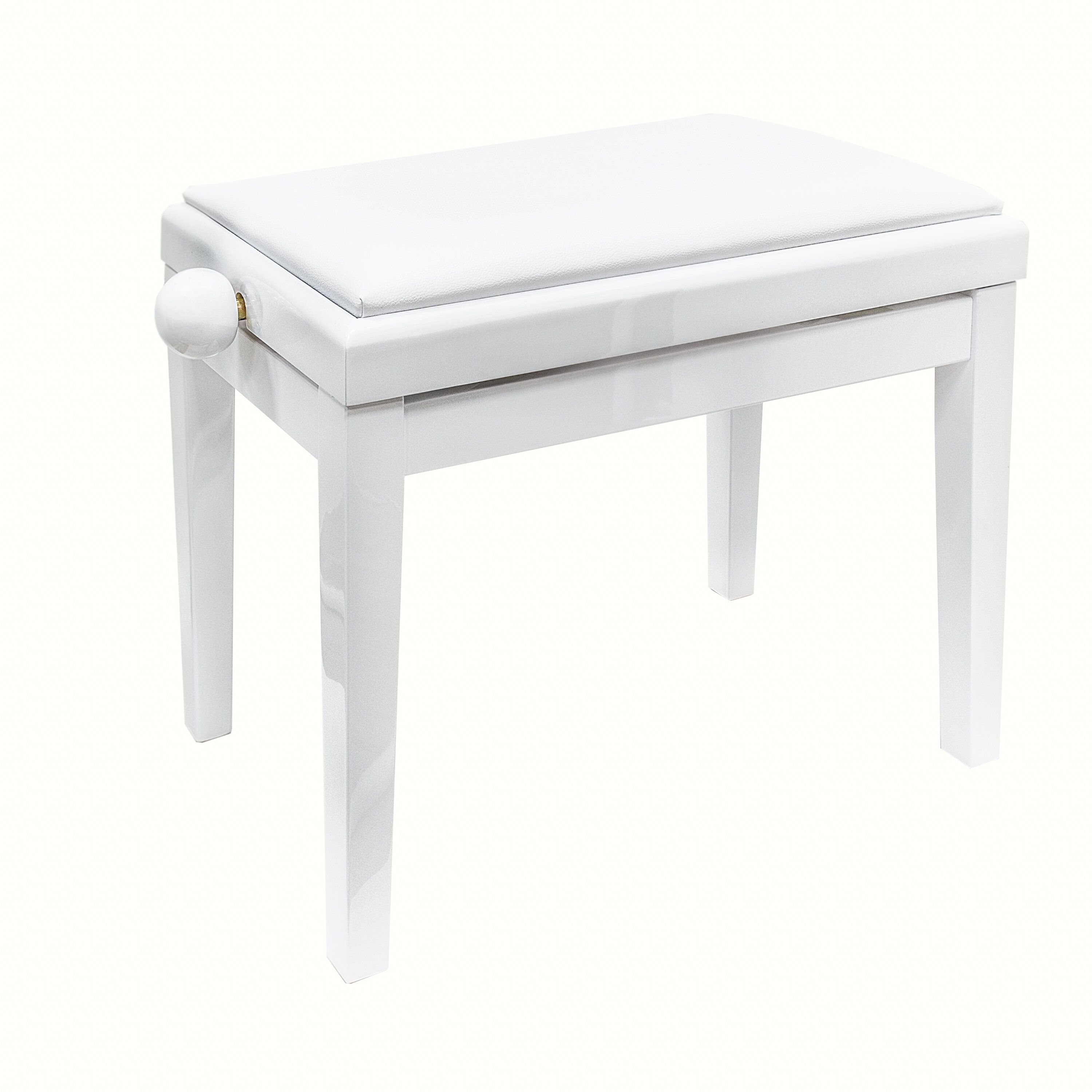 фото Банкетка для пианино Palette HY-PJ018 белая, полированная