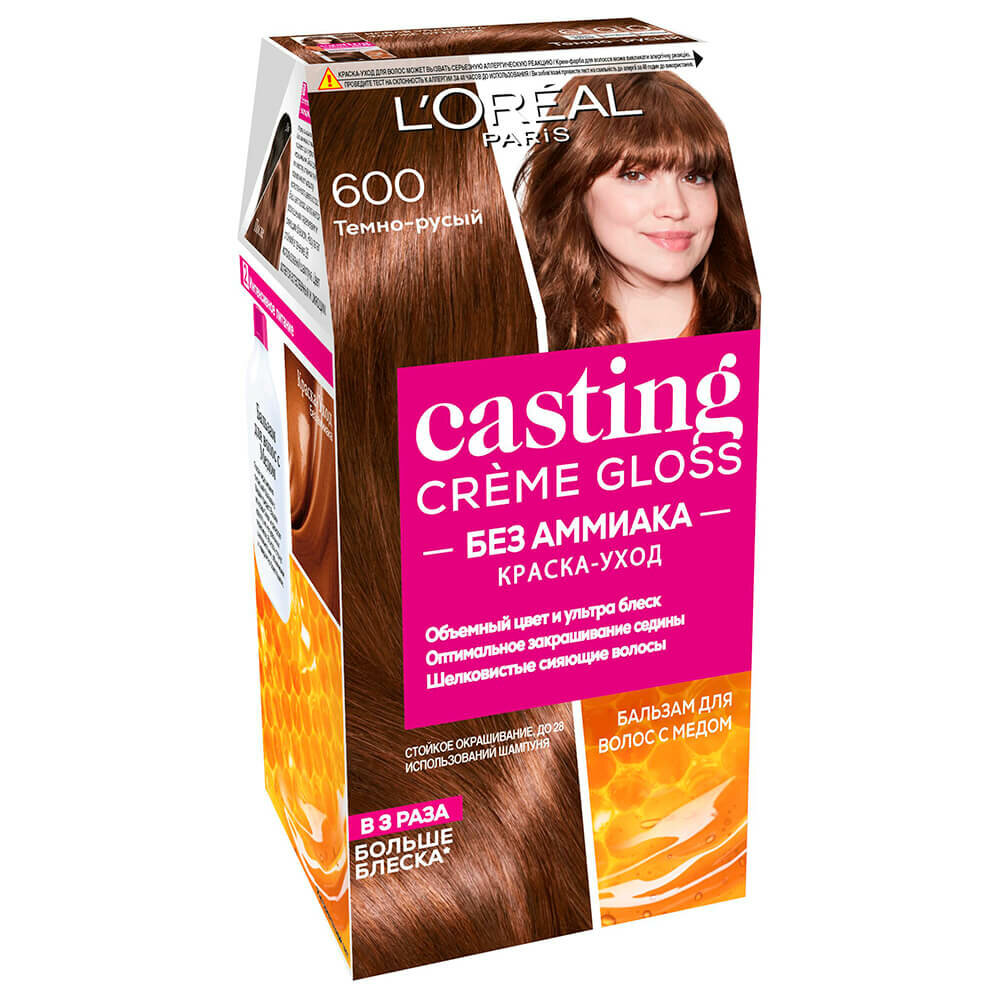 Краска-уход L'Oreal Paris Casting Creme Gloss 600 темно-русый