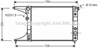 Радиатор Opel Omega B 94>00 AVA COOLING SYSTEMS OLA2201