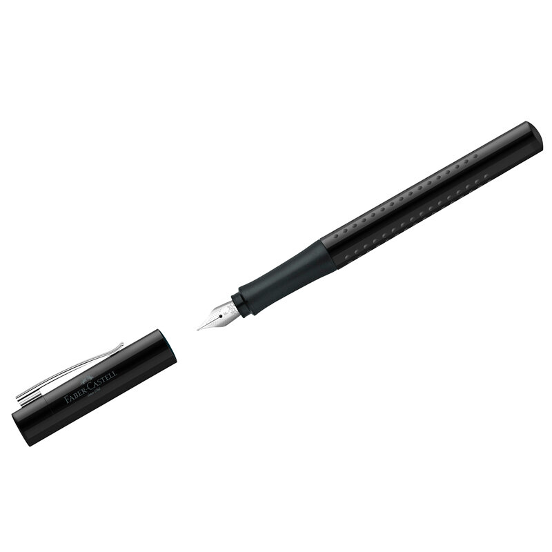 Ручка перьевая Faber-Castell «Grip 2010», синяя, М=0.75мм, трехгран., черн. корпус