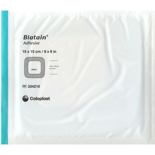 Biatain / Биатен - губчатая адгезивная повязка, 15x15 см (5 шт.)