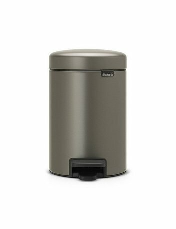 Brabantia Мусорный бак с педалью newIcon (3 л), 26.4х17х23.5 см, платиновый 113246 Brabantia