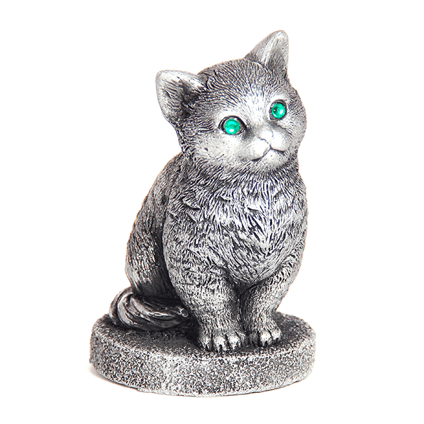 фото Фигурка Котик 12 см античное серебро