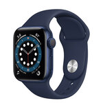 Часы Apple Watch Series 6 GPS 40mm Aluminum Case with Sport Band (MG143) (Blue Aluminium Case with Deep Navy Sport Band) - изображение