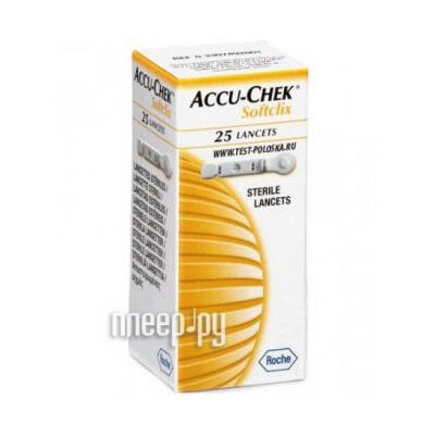 Тест-полоски Accu-Chek Софткликс 25 ланцеты .