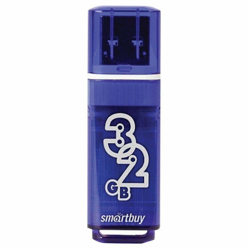 Флэш-диск 32 GB SMARTBUY Glossy USB 3.0, тёмно-синий, SB32GBGS-DB