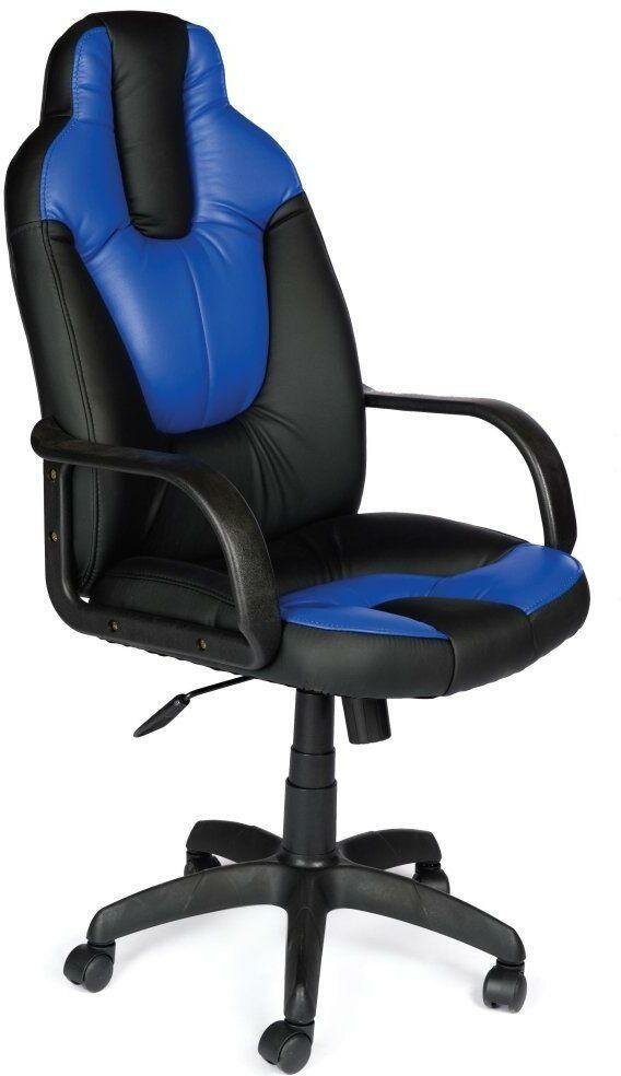 Кресло TetChair Neo1 кож/зам, черный/синий, 36-6/36-39
