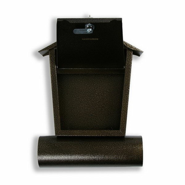 Ящик почтовый с замком, "Домик", бронзовый - фотография № 3