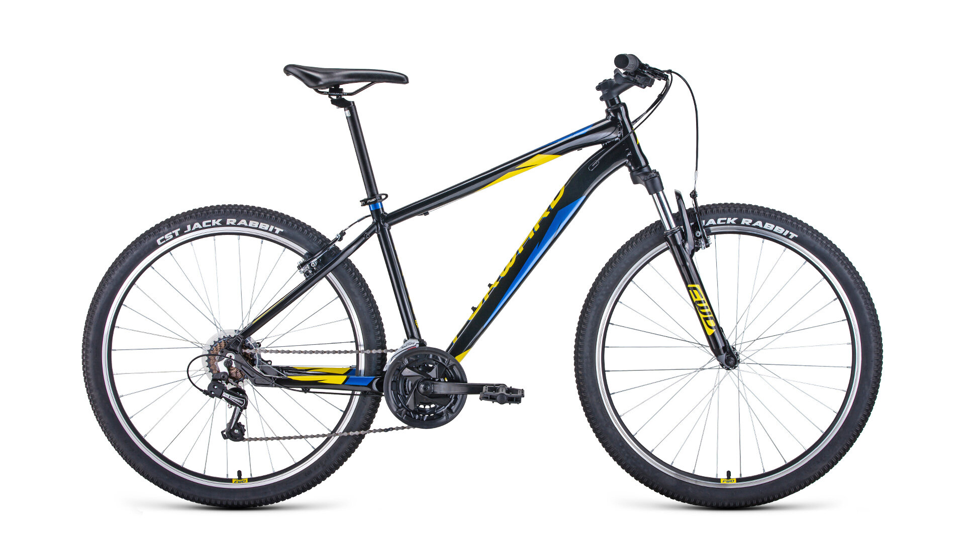 Горный велосипед Forward Apache 27.5 1.0, год 2021, цвет Черный-Желтый, ростовка 17