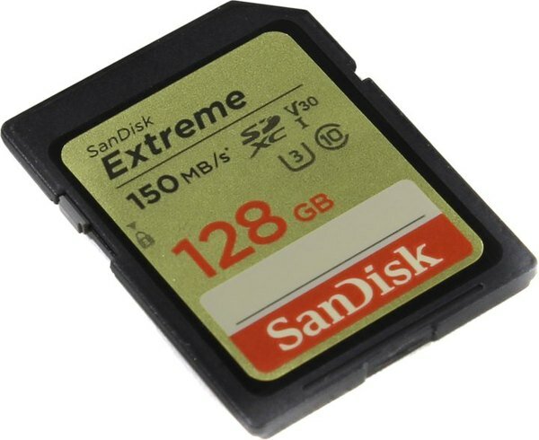 Карта Памяти 128Gb SanDisk Extreme Sdxc Class 10 Uhs-i U3 V30 (150/70 MB/s) SDSDXV5-128G-GNCIN .