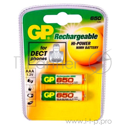 Аккумулятор GP 65AAAHC AAA NiMH 650mAh (2шт) 65AAAHC-2CPCR2 .