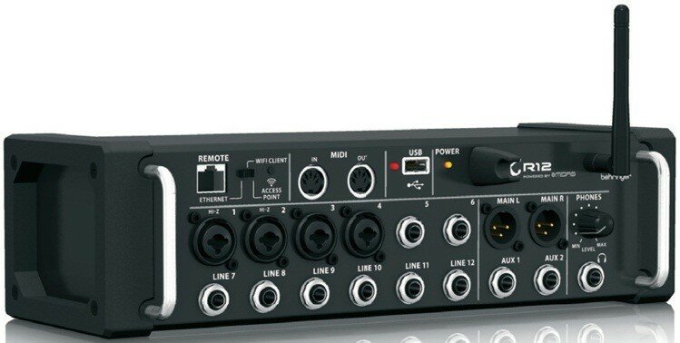 Behringer XR12 цифровой микшер 12 каналов с insert-ами MIDAS преампы WiFi USB