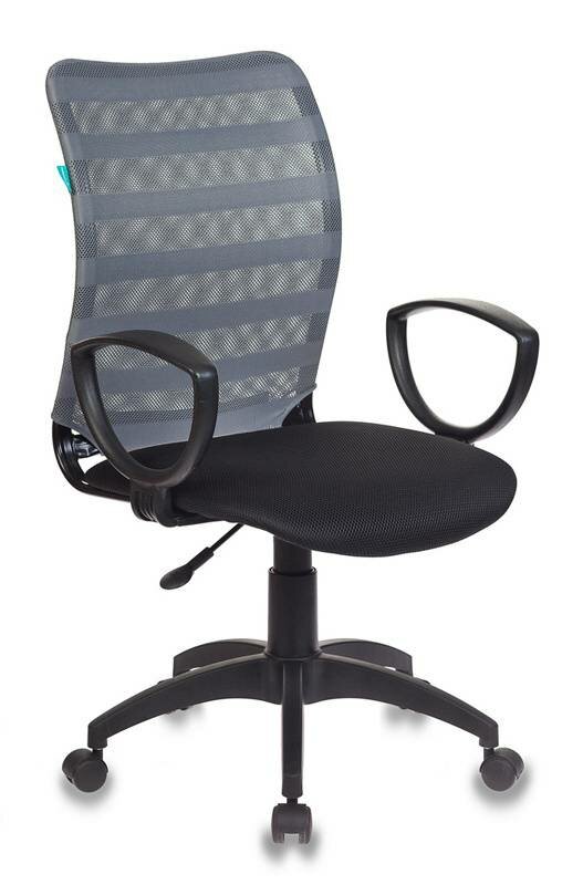 Кресло Бюрократ CH-599AXSN, обивка: сетка/ткань, цвет: серый/черный TW-11