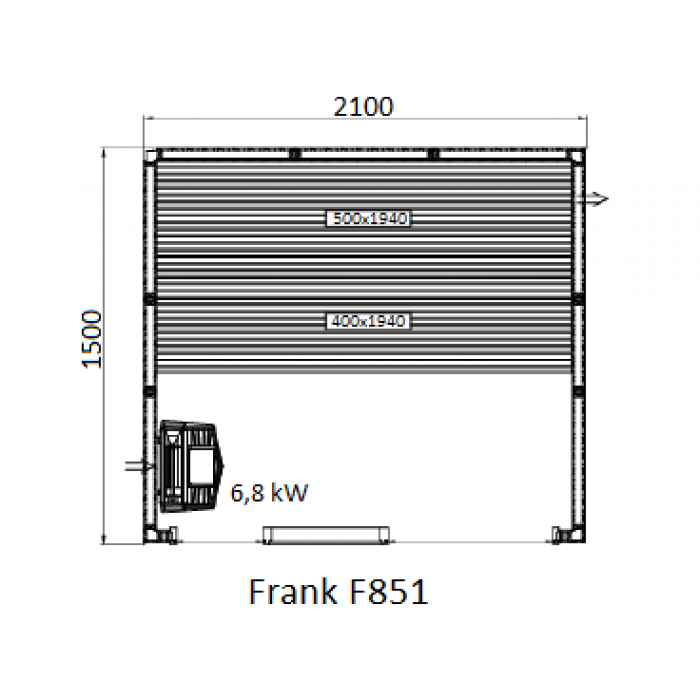 Сауна Frank F 851 (210x150x210) Кедр Экстра - фотография № 5